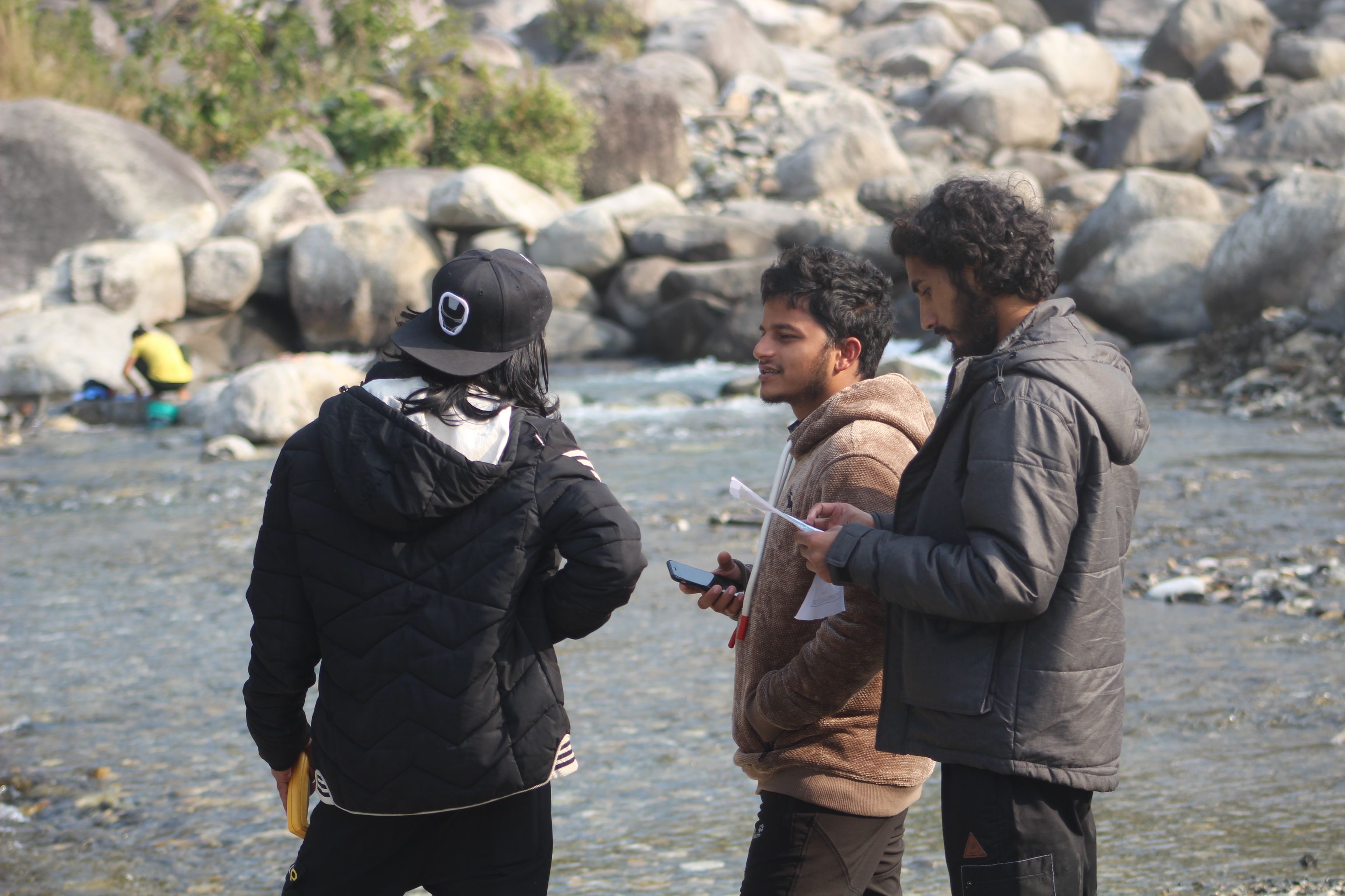 On-site at a river crossing