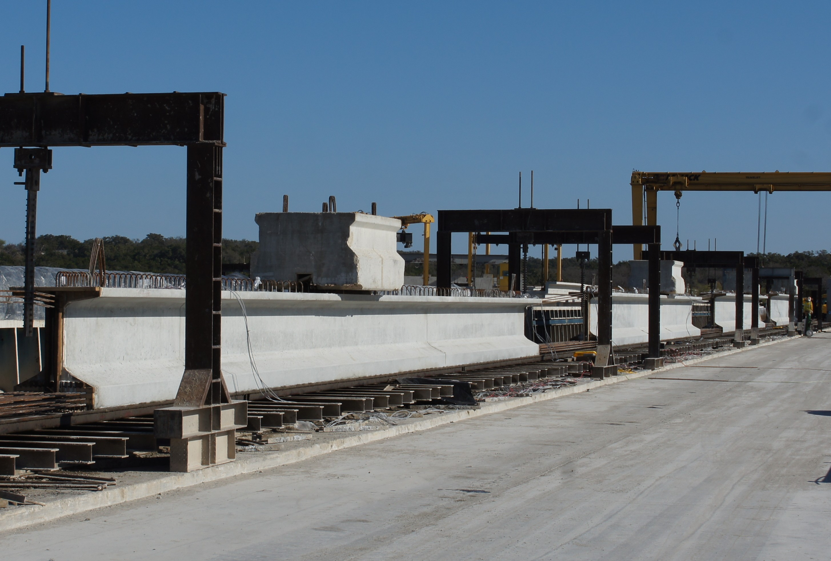 Girders Just Before Prestress Release